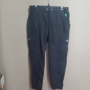 Calvin Klein Black Performance Cargo Jogger Pants with Drawstring Size Small